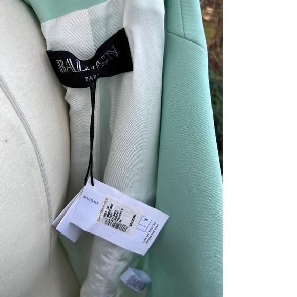 Classic structured Silver Button Double Breasted blazer mint C662 - Picture 9 of 12